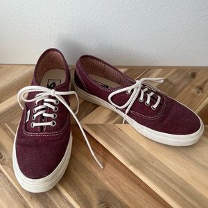 Vans Authentic Slim Maroon Shoes. W 7.5 / M 6.0